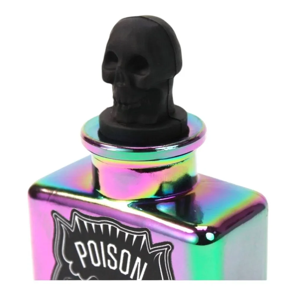 NEW Halloween Iridescent Glass Mini Potion Bottle Set WITCH'S BREW POISON VENOM